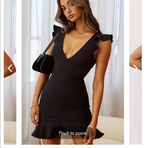 Brand new tags still on! Size small US, 8 AUS. Selfie leslie black mini dress